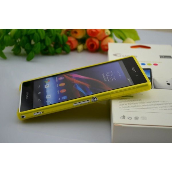 Sony Xperia Z1 L39h Skydd Skal Case Gul Gul