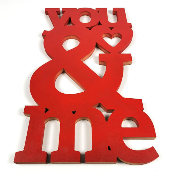 You & Me alla hjärtans dag älskar heminredning 53cm Röd one size