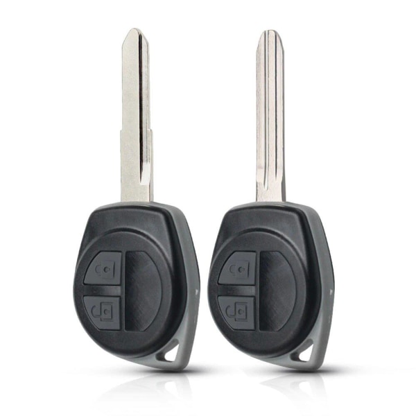 2 knappar bilnyckel ersättningsskal HU133R -blad för Suzuki Black HU133R Blade