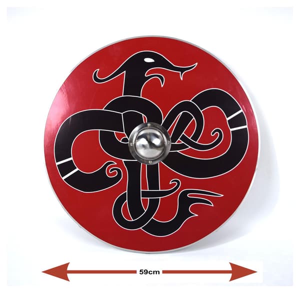 Trä Medeltida Dooms Snake Viking Shield SWE74 multifärg one size