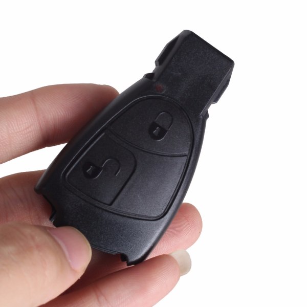 Bilnyckelvåg 2-knapps nyckelskal till Mercedes Benz Svart one size