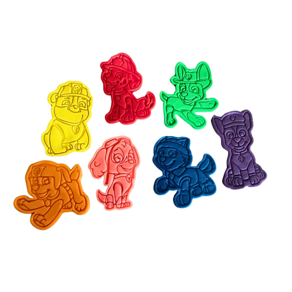 7-pack Paw Patrol kakformar Grön M