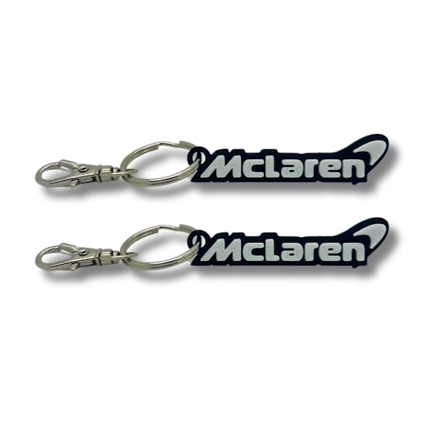 2x Nyckelring Clip On & Go karbinnyckelring för McLaren Svart