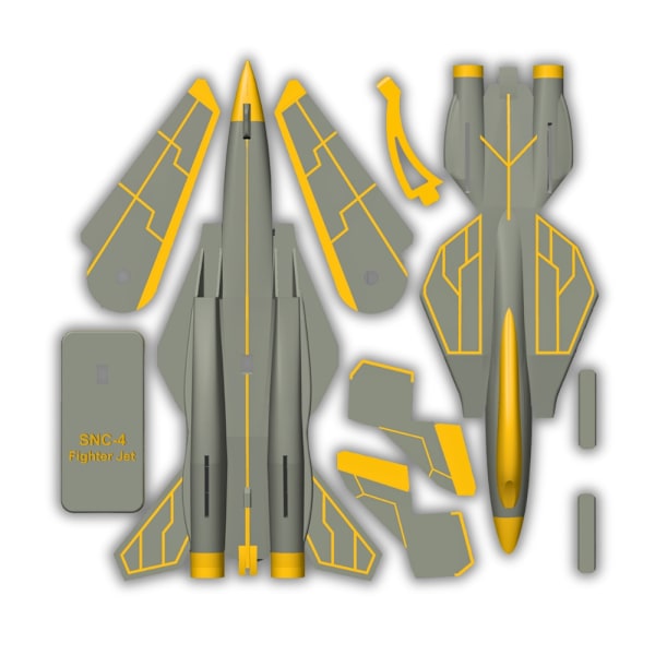 F-14 Tomcat SNC-4 stridsflygplansskärm gör det själv grå M