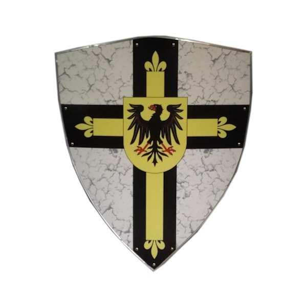 Trä Medeltida Eagle Viking böjd sköld SWE82 multifärg one size
