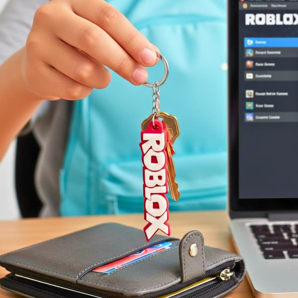 2x Roblox nyckelring Röd M