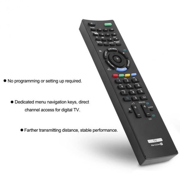 Universal RM-ED044 fjärrkontroll ersätter Sony HDTV LED Svart one size