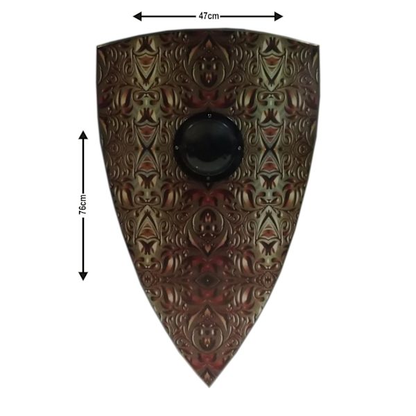 Trä Medeltida antika asiatiska Black Forest Shield SWE142 multifärg one size