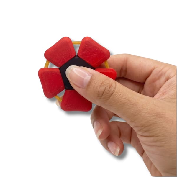 PentaClick Fidget Clicker – Sensorisk knäpp och klämleksak Svart M