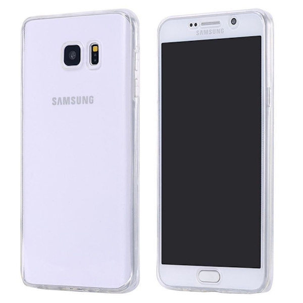Galaxy S6 komplett mobil 360 mjuk skal case transparent Transparent