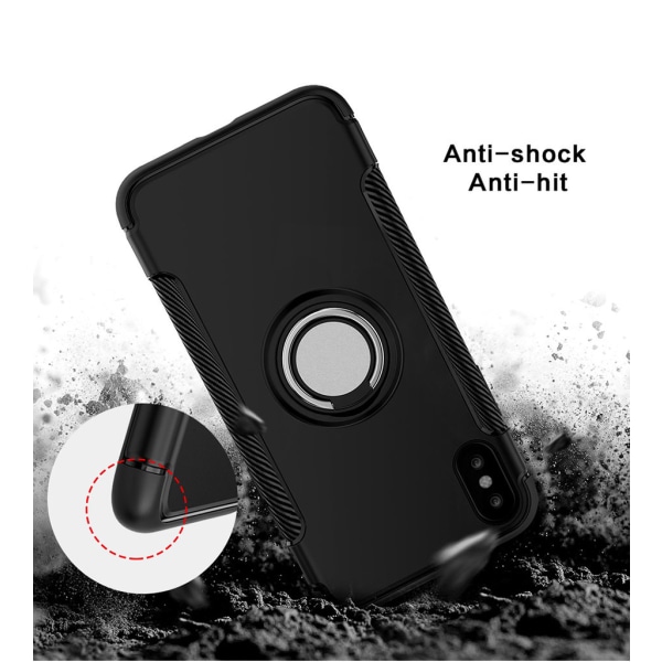 Iphone XR hybrid armor skal magnetic case svart Svart