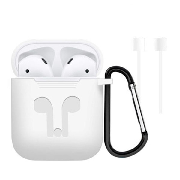 Airpods hörlurar silikonfodral Vit one size