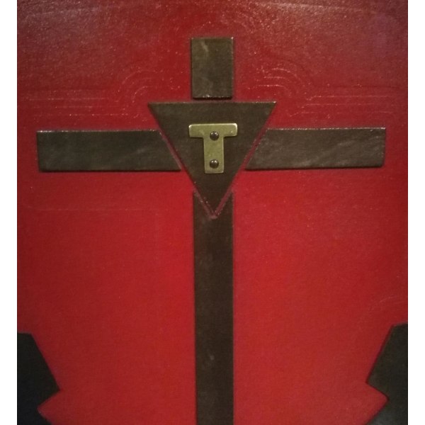 Trämedeltida Viking Cross Shield - Röd SWE103 multifärg one size