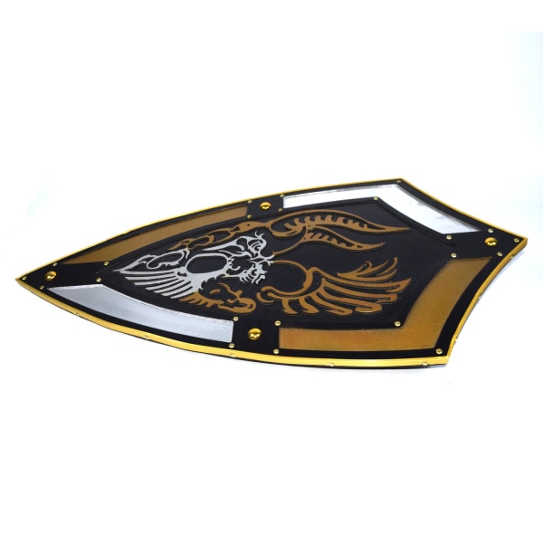 Trä medeltida Gladiator Shield SWE-118 Svart one size