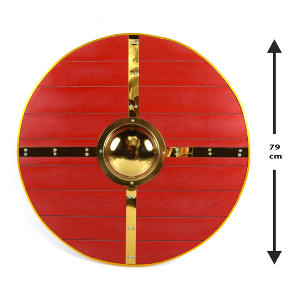 Trä Medeltida Metal Cross Viking Shield SWE171 multifärg one size
