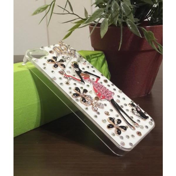 Apple Iphone 4 4S Skal Fodral Case 3D Cover (Diva) Vit