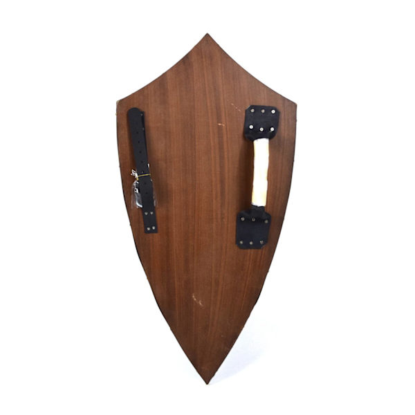 Trä medeltida Gladiator Shield SWE-118 Svart one size