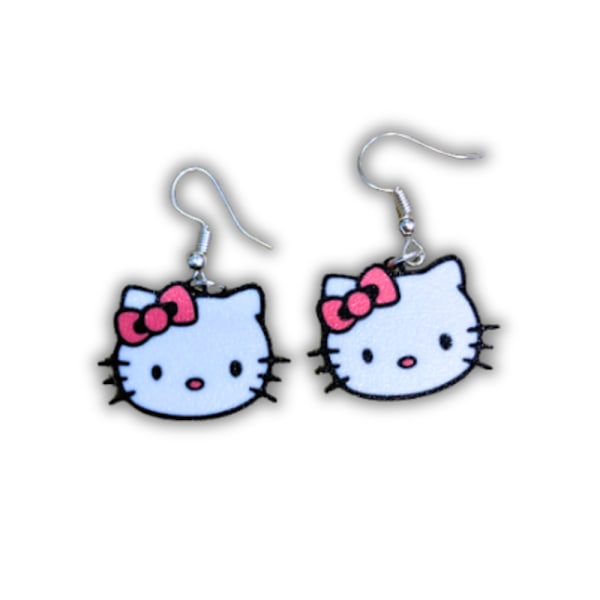 Hello Kitty-formade örhängen Vit M