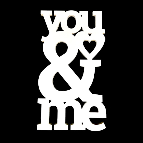 You & Me alla hjärtans dag älskar heminredning 53cm Vit one size