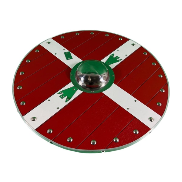 Trä Metall Handgjord Danmark Flagga Viking Shield SWE184 MultiColor Danmark