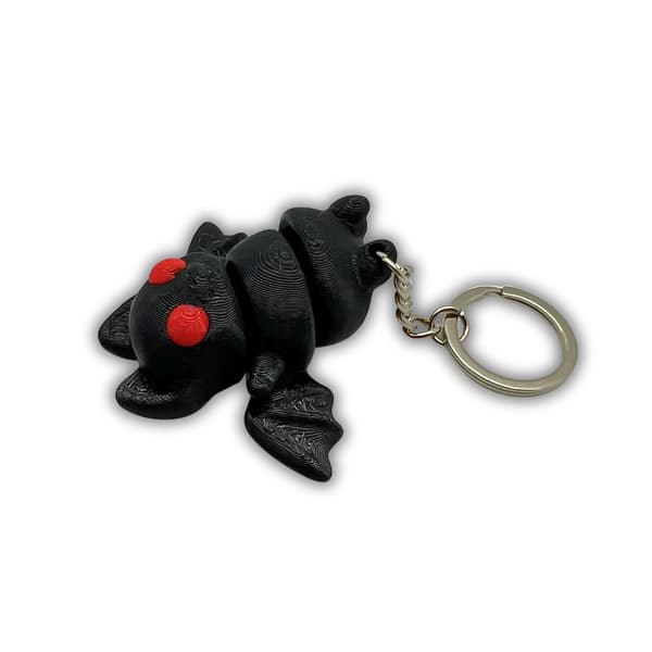 Söt Halloween Tiny Bat nyckelring kedja Svart S