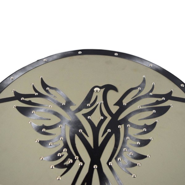 Trä/läder Medeltida Norse Flaming Phoenix Shield SWE62 multifärg one size