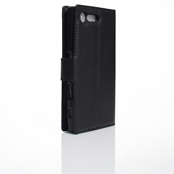 Xperia XA fodral plånbok leeche case svart Svart