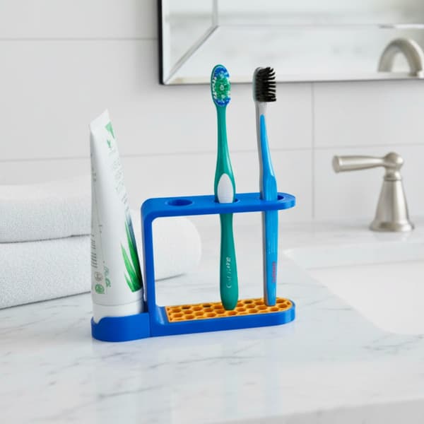 Toothbrush and paste holder - Organizer Blå M