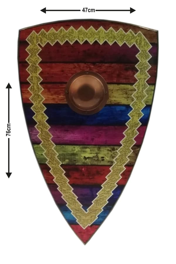Trämedeltida Hippie Style Viking Shield SWE147 multifärg one size