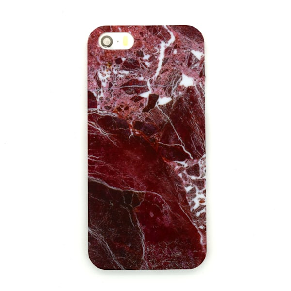 Iphone 5/5S/SE Marble Skal Skydd Case Röd Röd