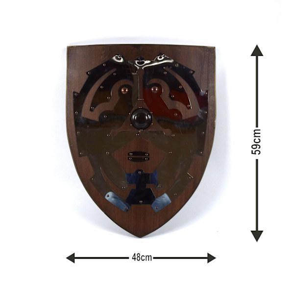 Trä / metall Legend of Zelda Curved Shield SWE90 multifärg one size
