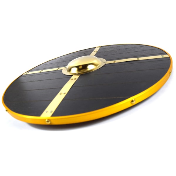 Trä Medeltida Metal Cross Viking Shield SWE170 multifärg one size