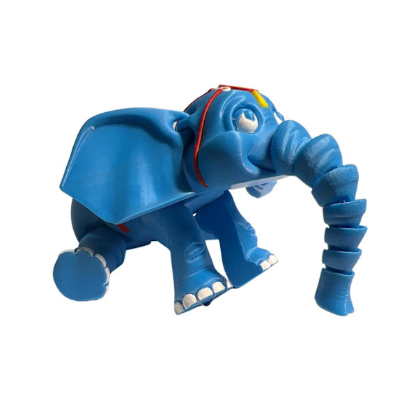 Flexi Elephant med bollcirkus leksaksdekoration Blå one size