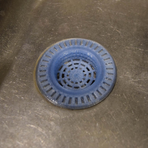 2x Sink stopp propp PETG plast blå Blå one size