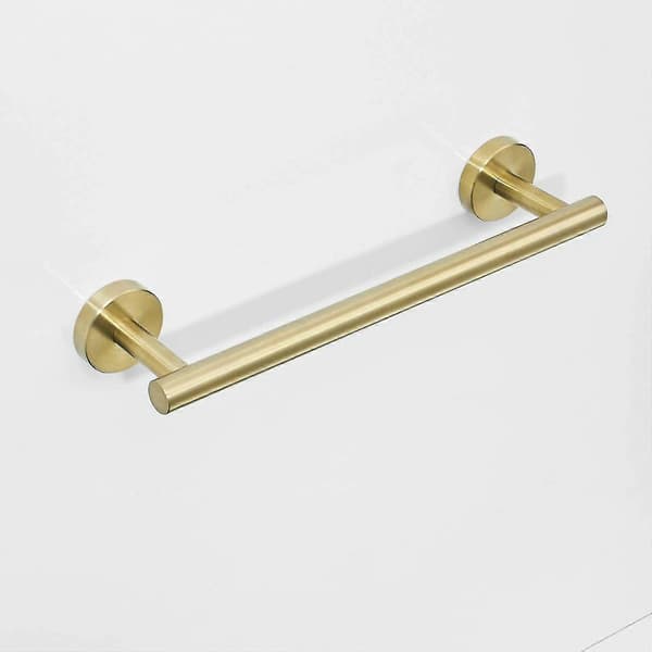 Vægmonteret Badeværelses Håndklædeholder, Rustfrit Stål, Børstet Guld, 31*8.2cm