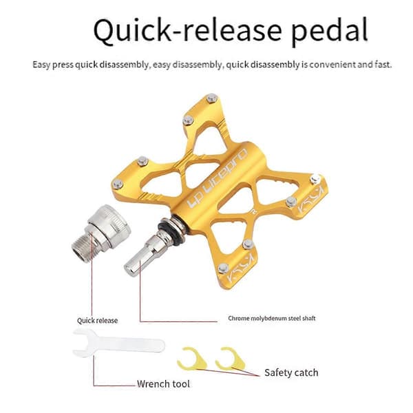 Litepro K5 Quick Release Pedal Foldecykel Pedal Cykel Del Sølv