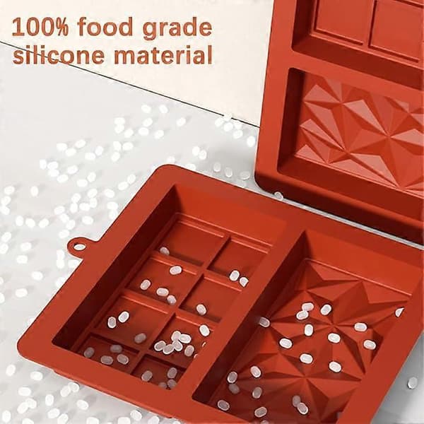 Chokoladebarform, Chokoladebarforme Dyb Chokoladebarform til Fyldning af Chokoladestykker Proteinbar 2pcs