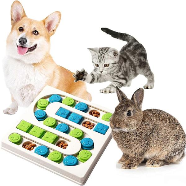 Godbid Puzzle Foderlegetøj til Hunde, Langsom Foderautomat til Hunde, Interaktiv IQ Træning og Mental Berigelse