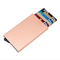 Pop-Up Kortholder - Aluminium Hus - (RFID Sikker) Sort silver