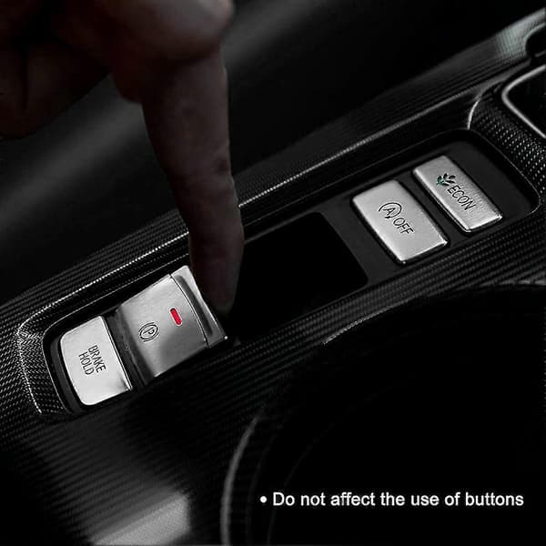 Konsol Gear Panel Håndbremse Knap Cover Aluminium Sticker Til 11. Gen 2022 Tilbehør, sølv
