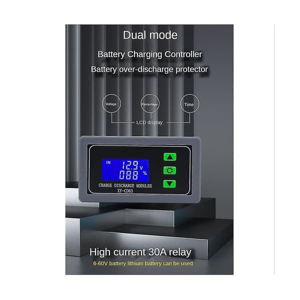 Xy-cd63 Cd63 30a Batteriladdningskontrollmodul Full Strömavstängningsskydd Underspänningsskydd