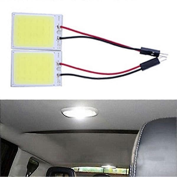 HID Hvit 24COB LED Panel Lyspære Sterk Bil Interiør Bagasjerom Innvendig Kupol Lampe
