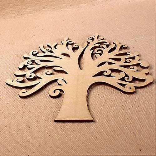 MengXi 1 stk. Træ MDF Efterårstræ Håndværk Blank Bryllupsgæstebog Decoupage Familie
