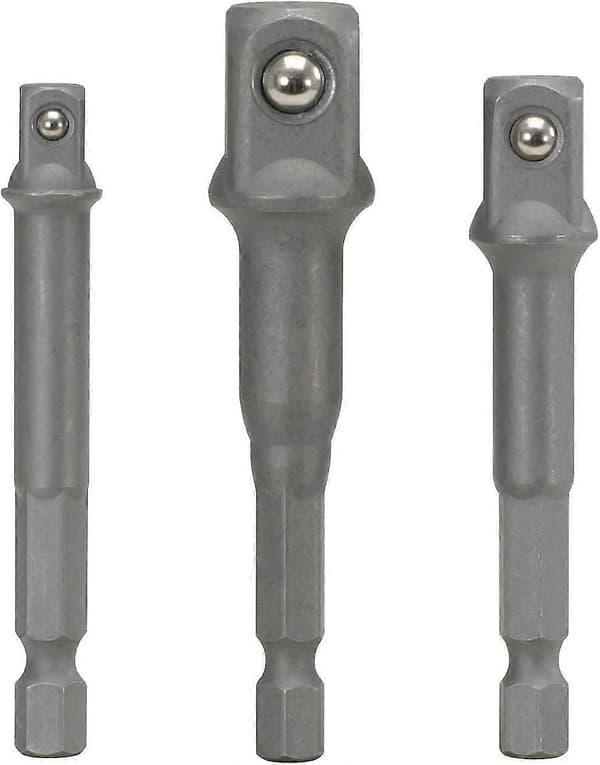 Hex Skaft Til Firkant Skaft Adapter, Bore-/skruetrækker Adapter Skaft 1/2 (73mm)