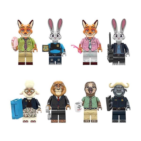 Zootopia-sarjakuvalohkohahmosetti (8 kappaletta)