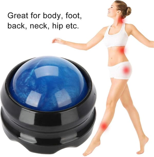 Massageboll Stressboll Is-terapi Muskelrulle För Kropp Muskelspänning Smärtlindring (blå)