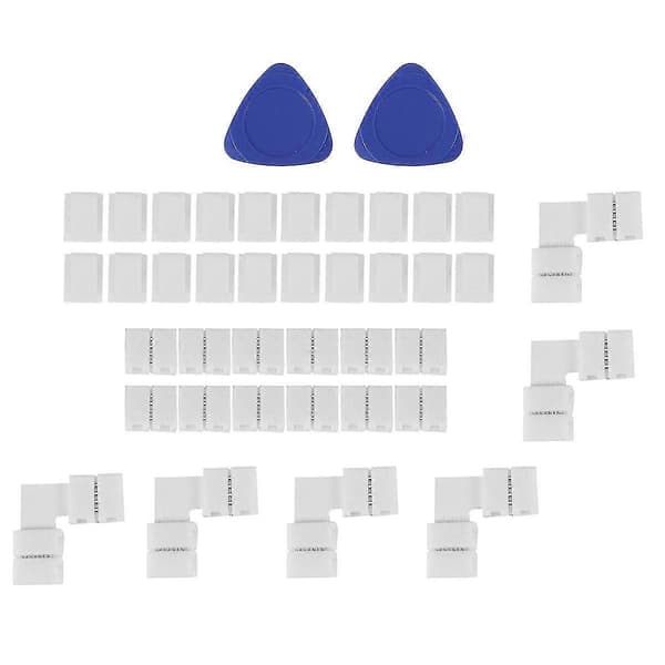 LED Lysbåndsforbindelser 4-polet RGB LED Lysforbindelser, Gapløse Forbindelser, L-formede Forbindelser til
