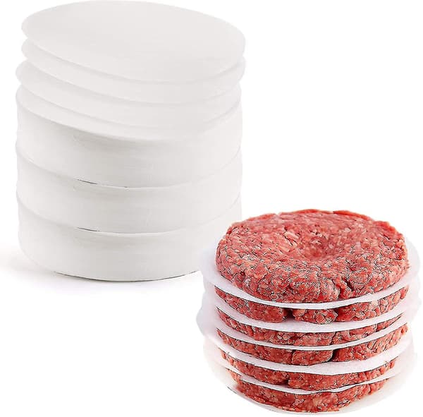 Burger Discs, 500 Stykker, Runde, 12cm, Non-stick Bagepapir Til Burgerpresse Og Past