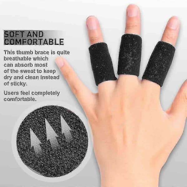 Fingerstøtte for voksne, skinnebeskyttelse, myk komfortpute, trygghet, elastisk, pustende
