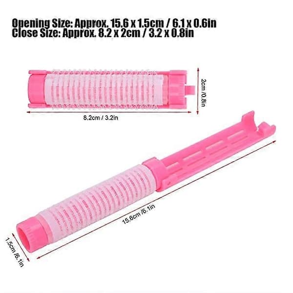 20 stk. Permanentruller, Løse Krøllede Hårstyling Permanentruller, Ingen Indryk Hår Permanentruller til Damer Hårstyling Design (Pink)